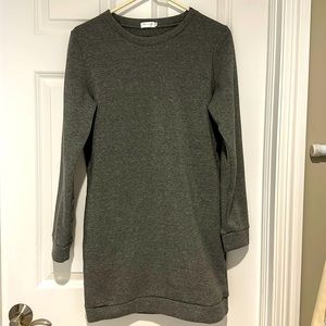LS grey sweatshirt dress